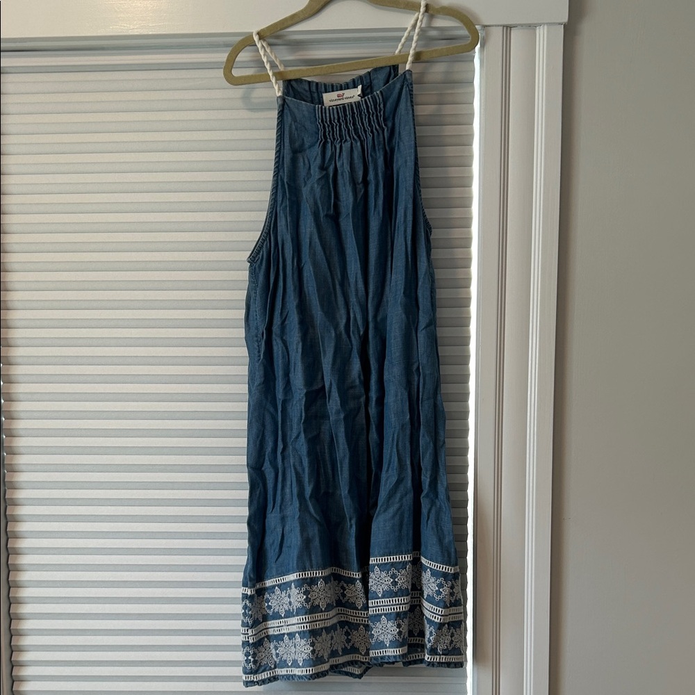 Vineyard Vines Blue Mini Dress with White Accents